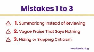 book review writing mistakes bloggers make