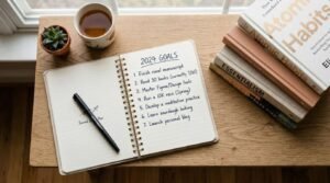 Identifying your personal growth goals before choosing a self-help book