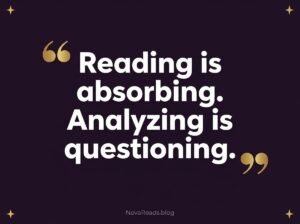 book analysis quote reading vs analyzing